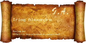 Iring Alexandra névjegykártya